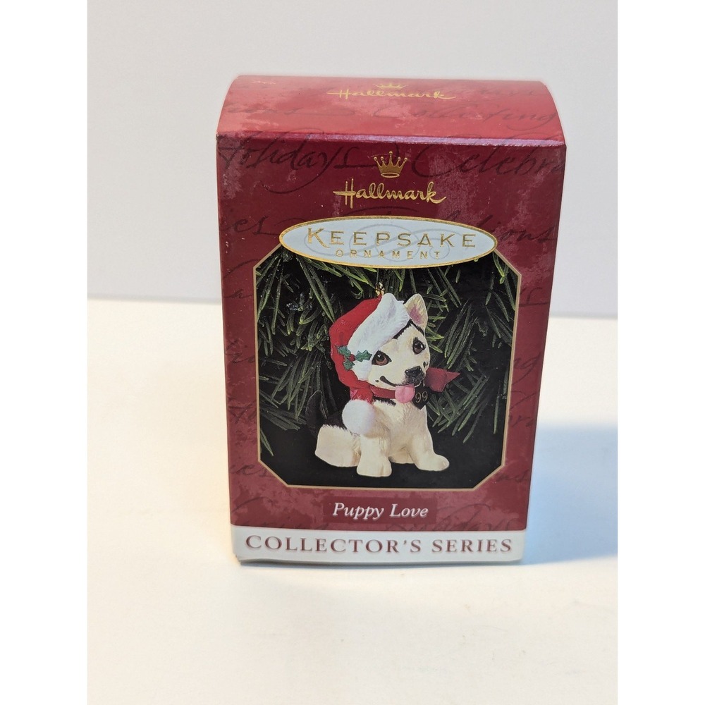 Hallmark Keepsake Puppy Love Shepherd 1999 Ornament. 9th in series‎